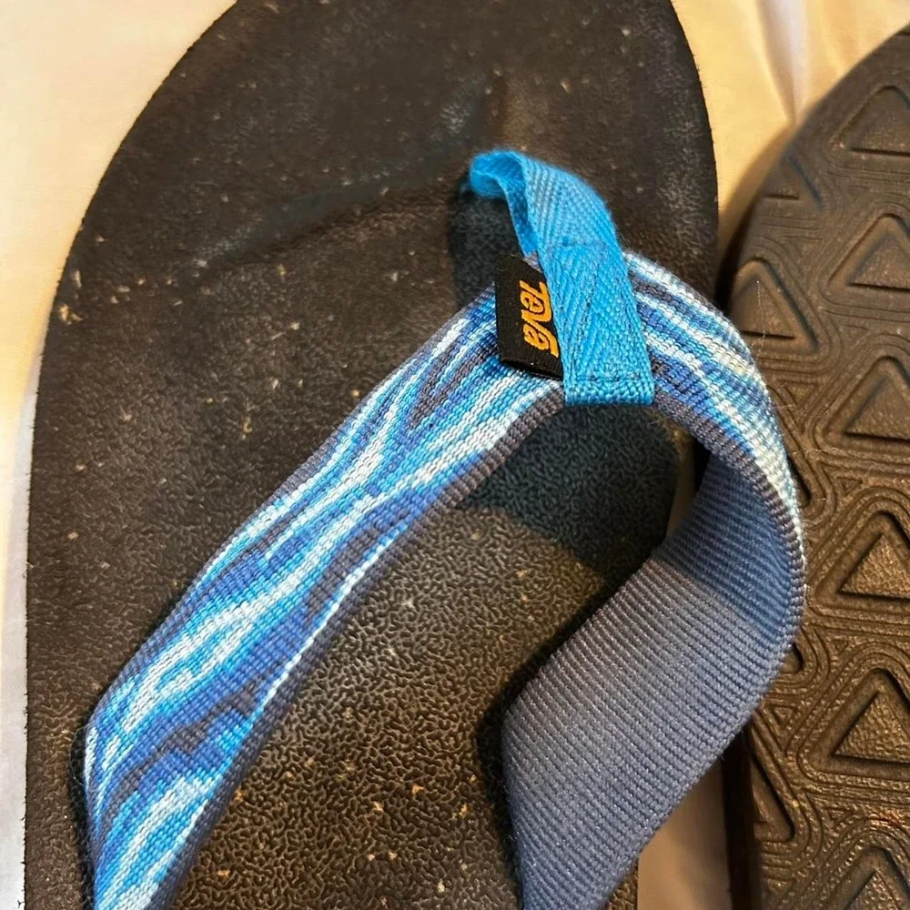 Teva black and blue sandals Women's 11 New No Tags Beachy Summer vacation‎
